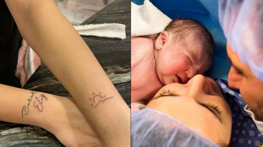 Alişan’ın eşi Buse Varol kızının adını dövme yaptırdı