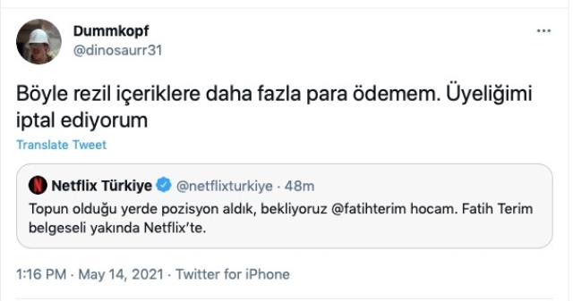 Fatih Terim'in belgeselini çekecek Netflix'e, üyelik iptali için başvuru yağıyor