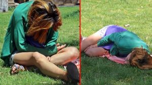 Polisin ikna edemediği kadından pes dedirten tepki