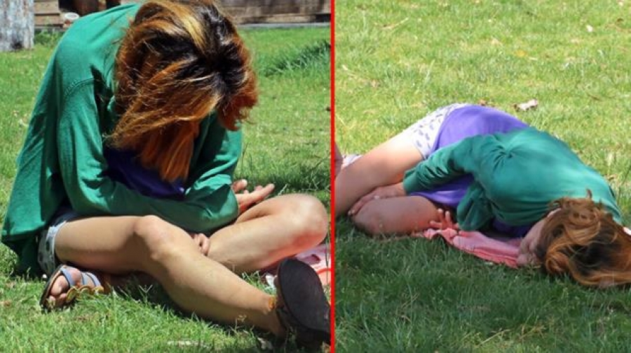 Polisin ikna edemediği kadından pes dedirten tepki