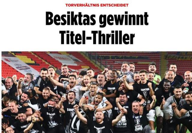 Beşiktaş'ın şampiyonluğuna Avrupa basınında geniş yer verildi
