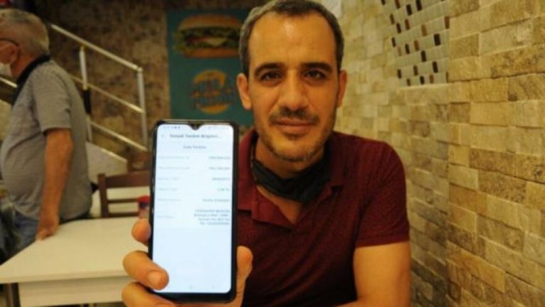 hesabına 1 liralık yardım yatırıldı