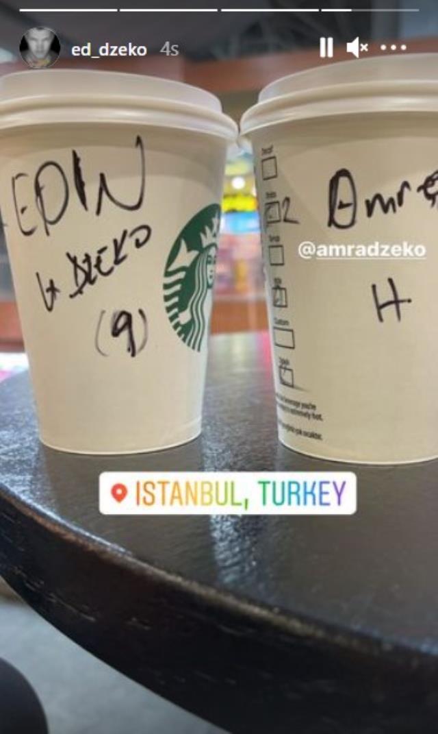 İstanbul'dan fotoğraf paylaşan Edin Dzeko, Fenerbahçe ve Beşiktaş taraftarında heyecan yarattı